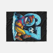 67 Pinguïn Voetbal Grappig Winter Meme Cadeau _1  Fleece Deken (Voorkant (Horizontaal))