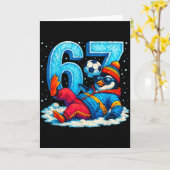 67 Pinguïn Voetbal Grappig Winter Meme Cadeau _1  Kaart (Gele Bloem)