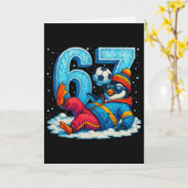 67 Pinguïn Voetbal Grappig Winter Meme Cadeau _2  Kaart (Gele Bloem)