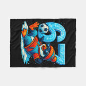 67 Pinguïn Voetbal Grappig Winter Meme Cadeau Fleece Deken (Voorkant (Horizontaal))