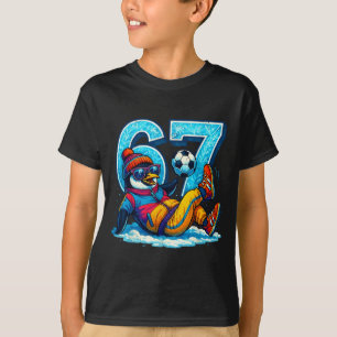 67 Pinguïn Voetbal Grappig Winter Meme Cadeau T-shirt