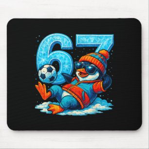 67 Pinguïn Voetbal Grappige Winter Mop Geschenk _2 Muismat