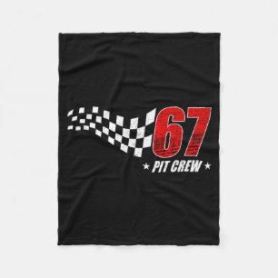 67 pit crew zes zeven racing verjaardag race auto fleece deken