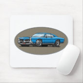 67 Pontiac GTO_blue Muismat (Met muis)