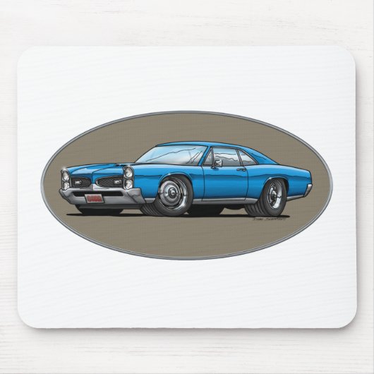 67 Pontiac GTO_blue Muismat (Voorkant)