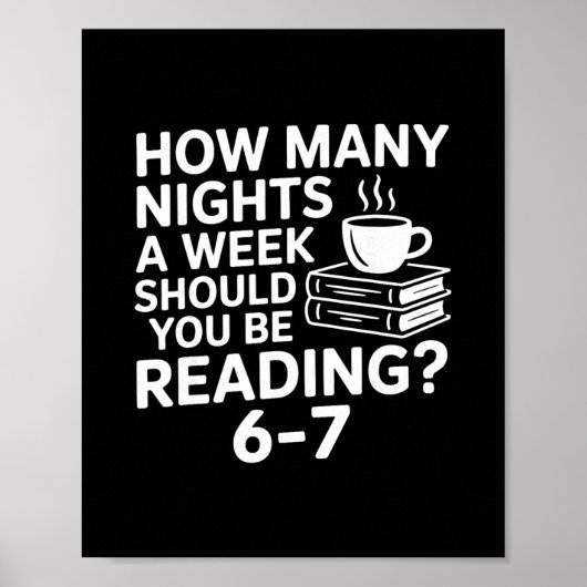 67 Reading Book Lover Funny Six Seven Meme Bookwor Poster (Voorkant)