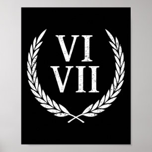67 Romeinse Cijfers Meme Geschiedenis Leraar Vinta Poster