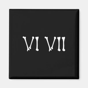 67 Romeinse Cijfers Vi Vii Grappig Skelet Hallowee Magneet