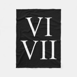 67 Romeinse Cijfers Vi Vii Grappig Zes Zeven Meme Fleece Deken
