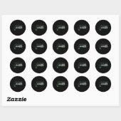 67 Root Zes Zeven 6 7 Meme Grappige Halloween Pomp Ronde Sticker (Vel)