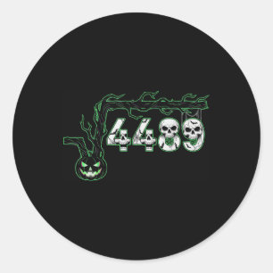 67 Root Zes Zeven 6 7 Meme Grappige Halloween Pomp Ronde Sticker
