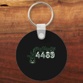 67 Root Zes Zeven 6 7 Meme Grappige Halloween Pomp Sleutelhanger (Voorkant)