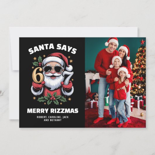 67 Santa 6-7 Rizzmas Christmas Photo Feestdagenkaart (Voorkant)