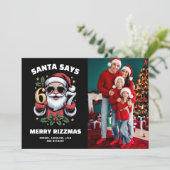 67 Santa 6-7 Rizzmas Christmas Photo Feestdagenkaart (Staand voorkant)