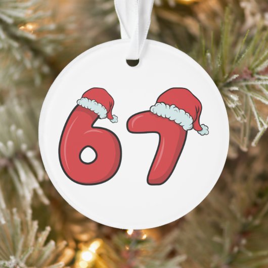 67 Santa Hat Christmas Ornament  (Boom)