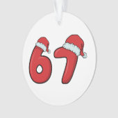 67 Santa Hat Christmas Ornament  (voorkant)
