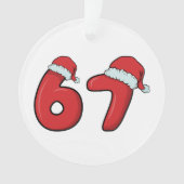 67 Santa Hat Christmas Ornament  (voorkant)