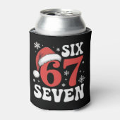 67 Santa Hat Christmas Six Seven Funny Sayings Blikjeskoeler (Blikje Voorkant)