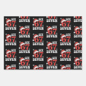 67 Santa Hat Christmas Six Seven Funny Sayings Inpakpapier Vel (Voorkant)