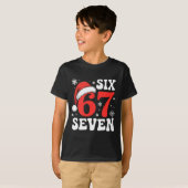 67 Santa Hat Christmas Six Seven Funny Sayings  T-shirt (Voorkant volledig)