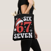 67 Santa Hat Christmas Six Seven Funny Sayings Tote Bag (Dichtbij)