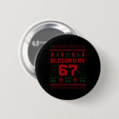 67 Santa Sleigh Ugly Christmas  Ronde Button 5,7 Cm (Voorkant /achterkant)