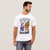 67 - Scary Ghost en Pumpkin Halloween T-shirt (Voorkant volledig)