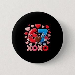 67 Schattig Zes Zeven Gen Meme Koppel Jubileum Waa Ronde Button 5,7 Cm