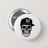 67 Schedel Halloween Brainrot Meme Zes Zeven Kinde Ronde Button 5,7 Cm (Voorkant /achterkant)