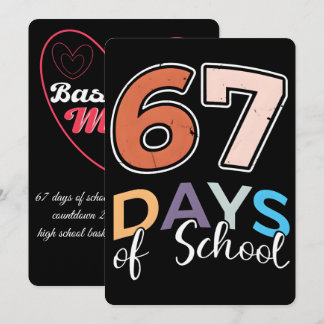 67 School Days, Basketball Moeder Reis 2026 Feestdagenkaart