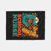 67 School Nurse Days Pencil Heart Funny Medical  Fleece Deken (Voorkant (Horizontaal))