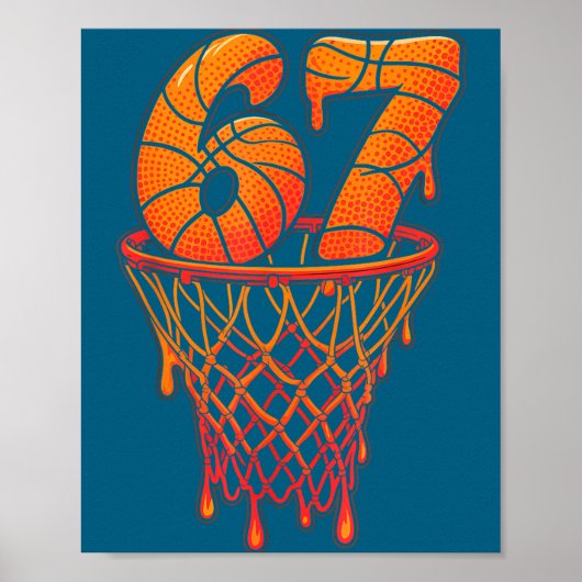 67 Seven Drip Cream Ijs Basketbal Six Meme Poster (Voorkant)