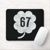 67 Shamrock Meme St Patrick’s Day Retro Green Luck Muismat (Met muis)