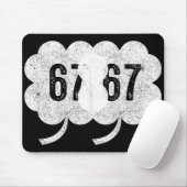 67 Shamrock Meme St Patrick’s Day Retro Green Luck Muismat (Met muis)