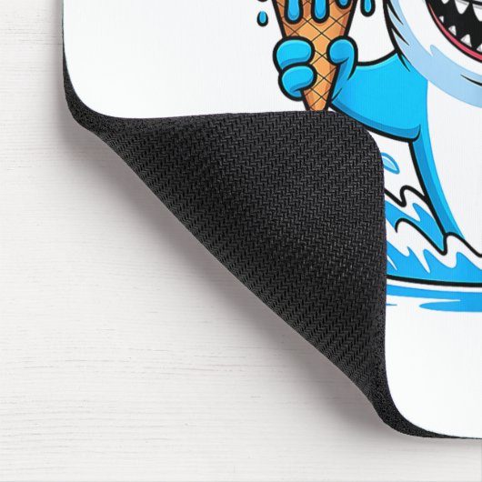 67 Shark Six Seven Ice Cream Drip Funny Gen Alpha Muismat (Hoek)