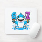 67 Shark Six Seven Ice Cream Drip Funny Gen Alpha Muismat (Met muis)