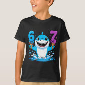 67 Shark Six Seven Ice Cream Drip Funny Gen Alpha  T-shirt (Voorkant)