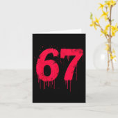 67 Shirt, 67 Meme Six Seven Men Teen Kids Funny  Kaart (Gele Bloem)