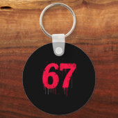 67 Shirt, 67 Meme Six Seven Men Teen Kids Funny  Sleutelhanger (Voorkant)