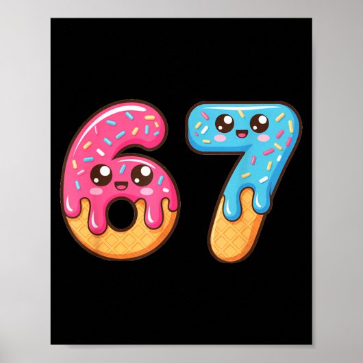 67 Shirt Baseball Lifestyle 101 Apparel Youth Drip Poster (Voorkant)