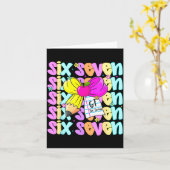 67 Shirt For Teachers 6 7 Meme Women Teacher Six S Kaart (Gele Bloem)