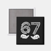 67 Shirt, Funny Shirts 67 Kid Meme Six Seven Graph Magneet (Voorkant / Achterkant)