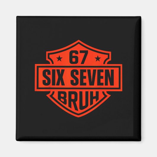 67 Six Seven 6 7 Boys Girls Kids Teens Tee Motorcy Magneet (Voorkant)