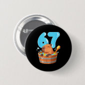 67 Six Seven 6-7 Capybara Grappige Tiener Kinderen Ronde Button 5,7 Cm (Voorkant /achterkant)