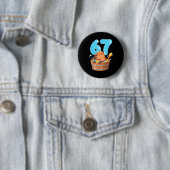 67 Six Seven 6-7 Capybara Grappige Tiener Kinderen Ronde Button 5,7 Cm (In situ)