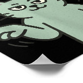 67 Six Seven 6-7 Cat - Funny Kids Gaming Brainrot  Poster (Hoek)