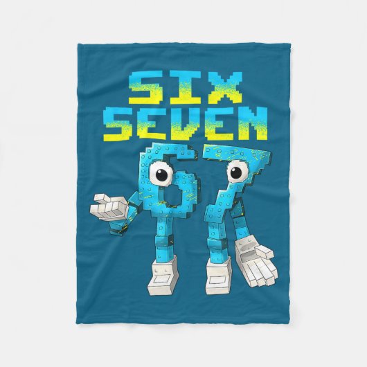 67 Six Seven 6-7 - Funny Italian Brainrot Kids Gam Fleece Deken (Voorkant)