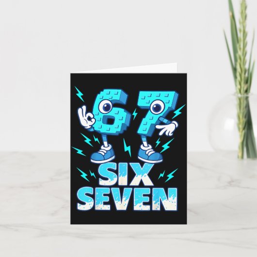 67 Six Seven 6-7 - Funny Italian Brainrot Kids Gam Kaart (Voorkant)