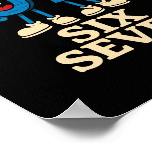 67 Six Seven 6-7 - Funny Italian Brainrot Kids Gam Poster (Hoek)