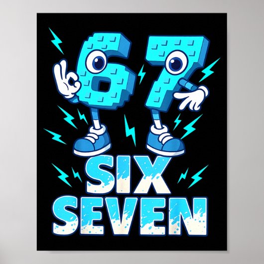 67 Six Seven 6-7 - Funny Italian Brainrot Kids Gam Poster (Voorkant)